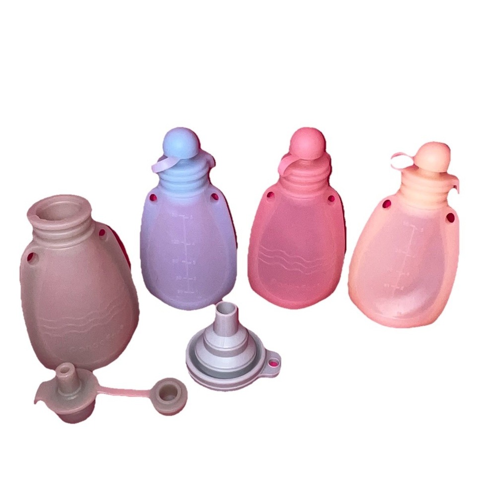 4pk Reusable Baby Food Pouches 5.5oz BPA Free Refillable Squeeze Pouch PandaEar